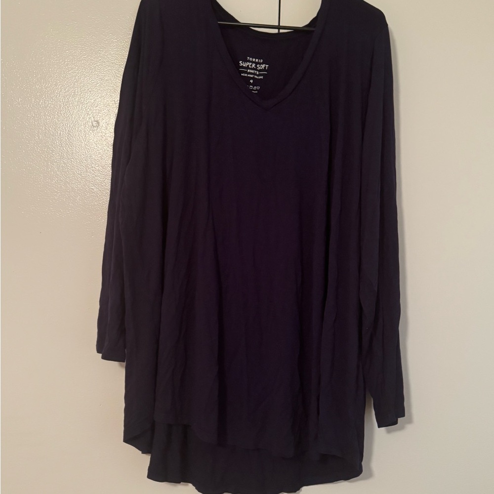 Torrid Deep Blue Tunic Top